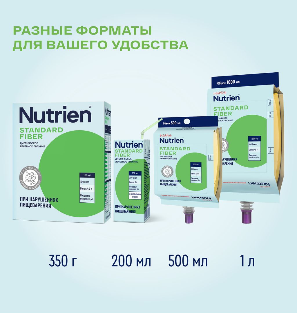 Nutrien Standard Fiber, смесь жидкая, с нейтральным вкусом, 500 мл, 1 шт.