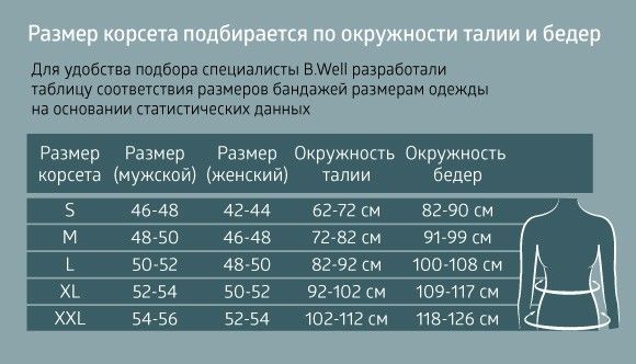 B.Well Корсет ортопедический на пояснично-крестцовый отдел W-152, S, корсет, бежевого цвета, 1 шт.