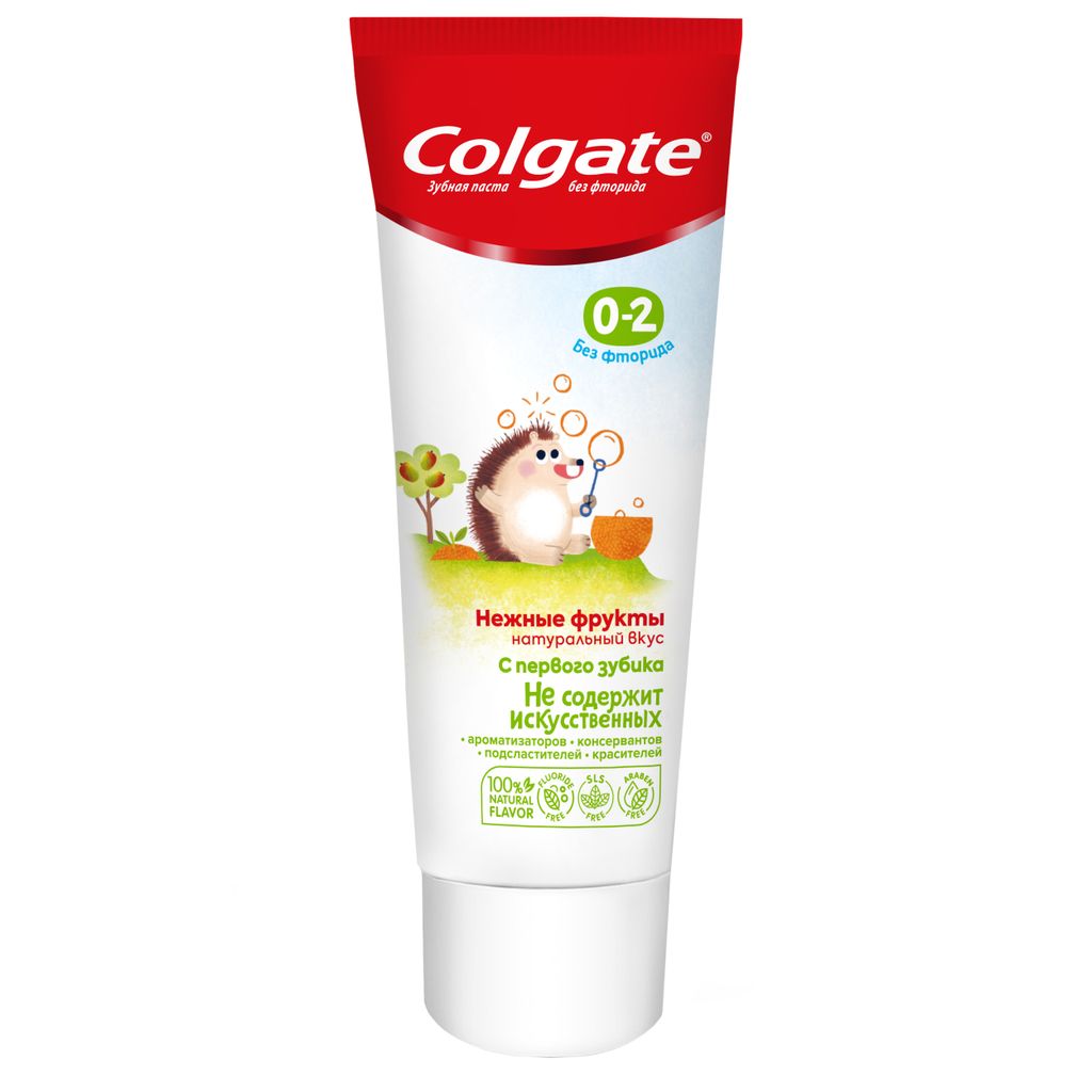 Colgate Детская зубная паста Нежные фрукты, с 0 до 2 лет, без фторида, 40 мл, 1 шт.