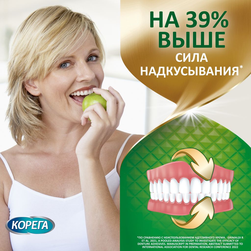 Корега Professional Нежная мята, крем для фиксации зубных протезов, 40 г, 1 шт.