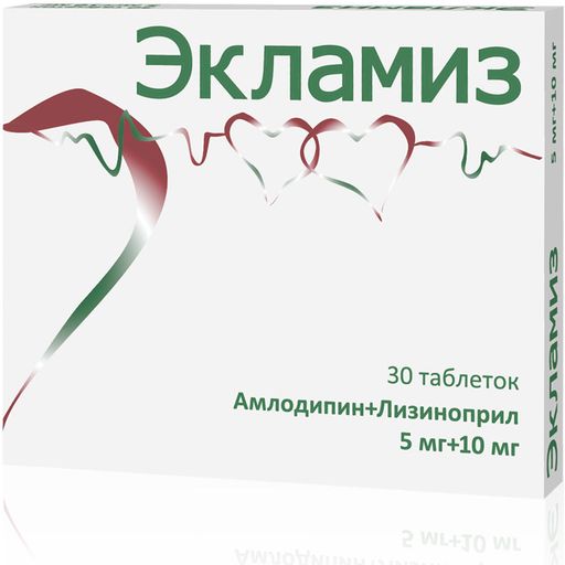 Экламиз, 5 мг+10 мг, таблетки, 30 шт.