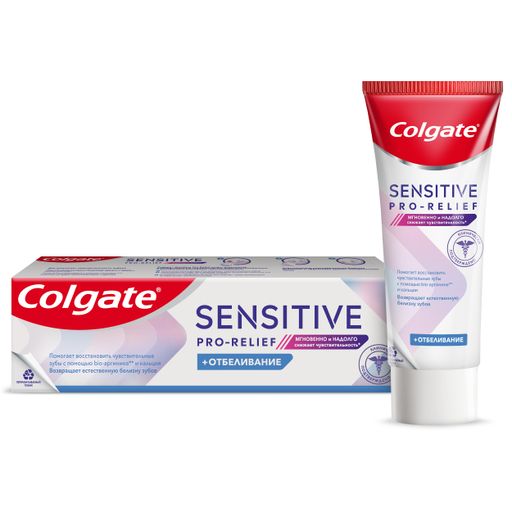 Colgate Sensitive Pro-Relief + отбеливание, паста зубная, 75 мл, 1 шт.