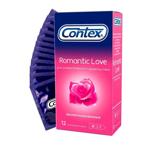 Презервативы Contex Romantic love, презервативы, ароматизированные, 12 шт.